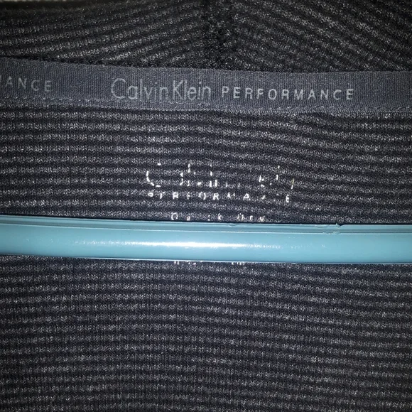 💌 5 for 15 - Small Black & Grey Striped Calvin Klein Hooded Top - Picture 2 of 4